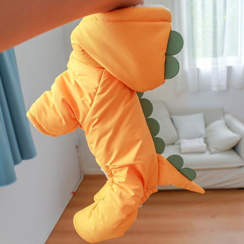 Hundemantel mit Kapuze Dinosaurier Hundekostüm Hundeoverall Wintermantel Hundeoverall Kostüm Hoodie Hundejacke Hundekleidung