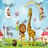 Wall Murals 3D Cartoon Animal Photo Wallpaper Boys And Girls Children's Bedroom Background Wall Painting Kid's Wall Paper
