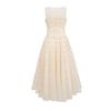 Sleeveless Dress New Long Slim and Thin Medium and Long Bow Skirt