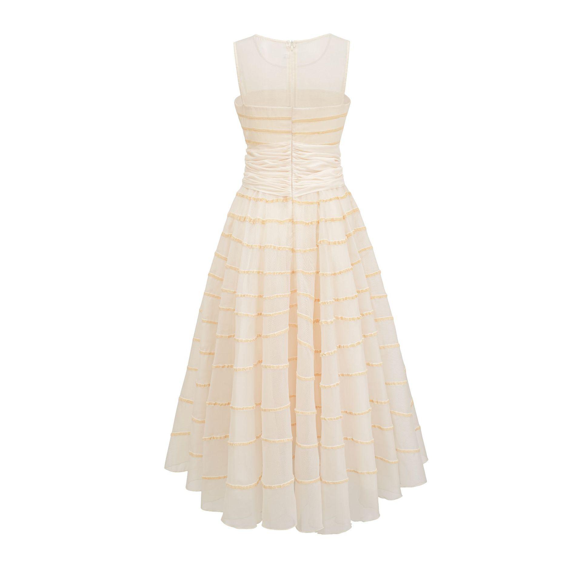 

Sleeveless Dress New Long Slim and Thin Medium and Long Bow Skirt XL чорний