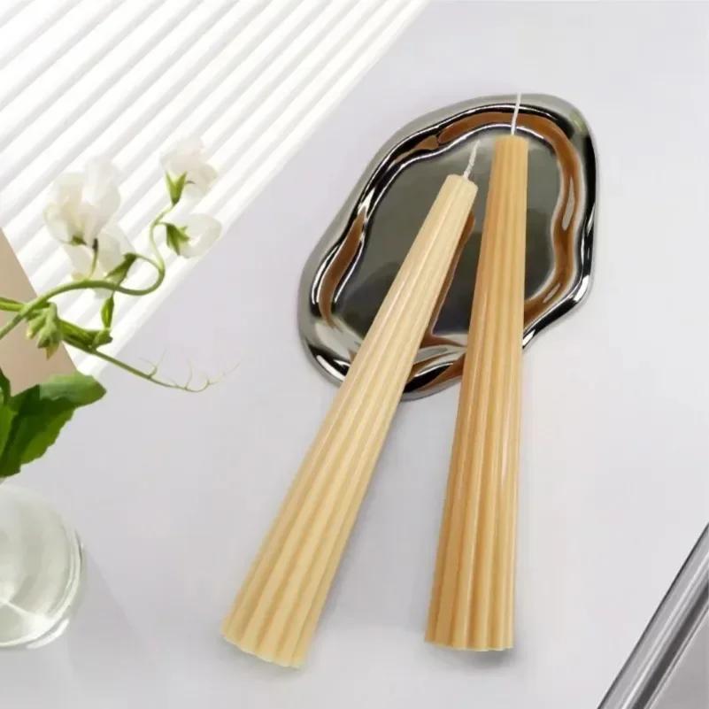 Lange Stange Gestreifte Zylindrische Kerzenformen DIY Handgemachte Duftkerzen Herstellungszubehör Acryl Kunststoffform Heim Geschenk
