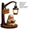 Ghost Reading Street Lamp 3D Resin Halloween Ghost Night Light LED Ghost Reading Book Table Lamp with Warm Light for Bedroom Study Living Room Decor