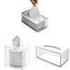 Clear Acrylic Tissue Dispenser With Lid For Dining Room Bathroom Storage