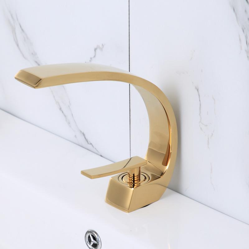 Celoměděná dvouteplotní umyvadlová baterie - bílá povrchová úprava