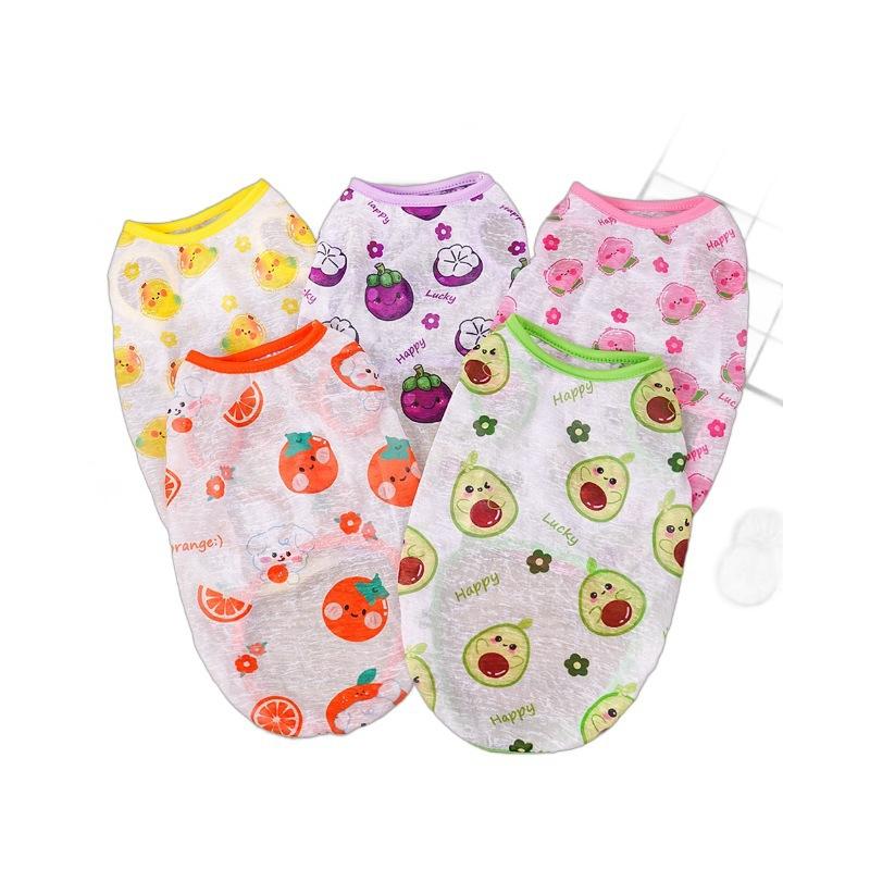 Big Dog Pet Spring Summer Dog Vest Dust Clothing Cat Dog Clothing Cat Supplies Cartoon Teddy Corgi Golden Retriever