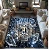 Juventus FC bedruckter Flanell-Teppich rutschfest weicher Polyester-Bodenbelag Indoor-Dekormatte für Schlafzimmer Wohnzimmer Sofa