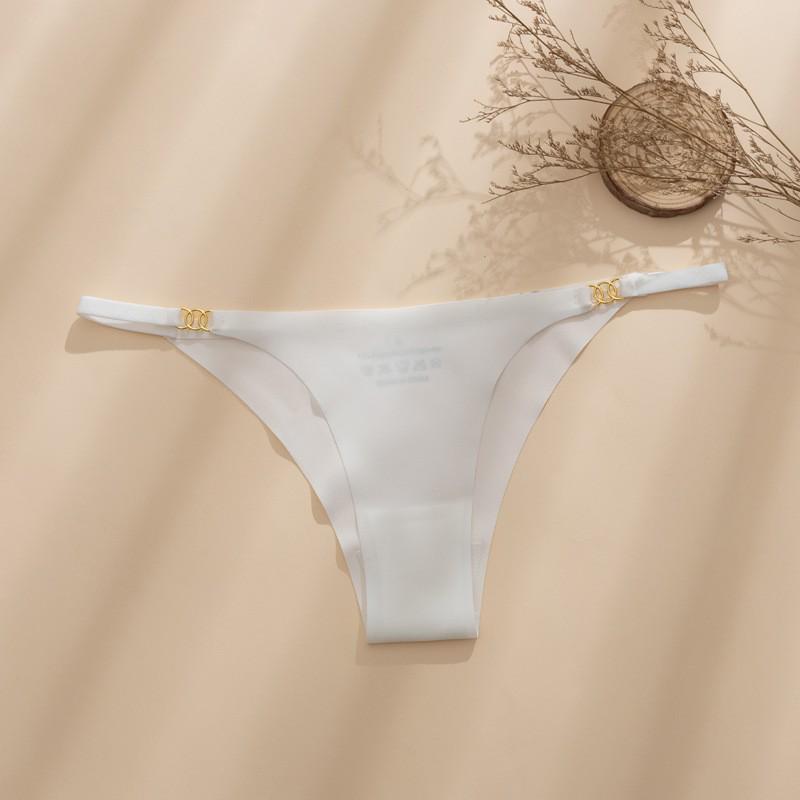 Nahtlose Damen Ice Silk Dreieck Sportunterwäsche mit sexy Metallschnalle