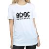 AC/DC Womens/Ladies Back In Black Logo Cotton Boyfriend T-Shirt