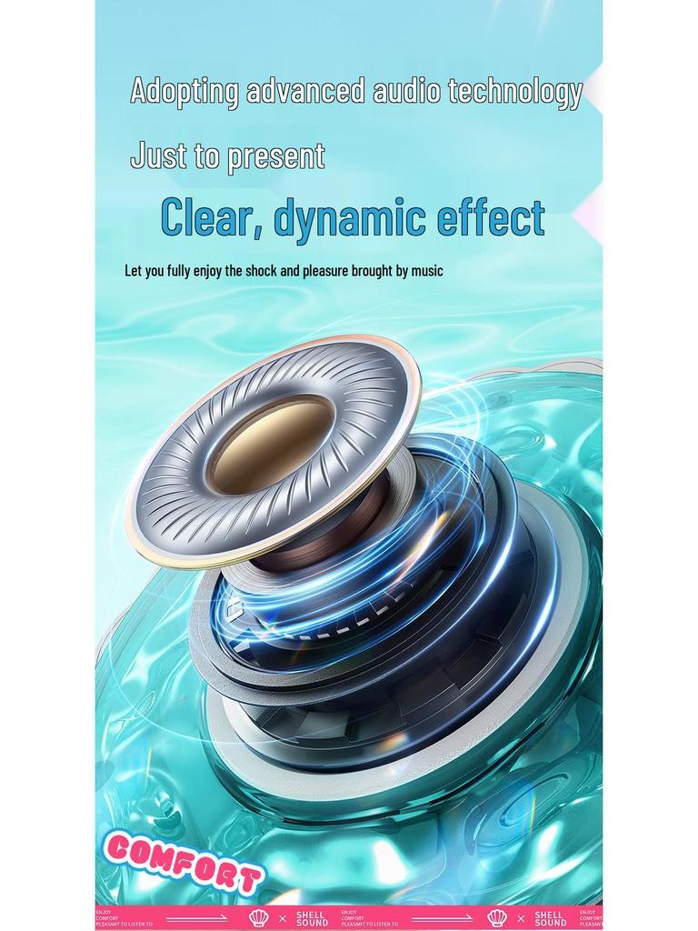 RGB Colorful Shell Mini Bluetooth Speaker - Portable Desktop Ornament