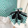 Automatic high-value black and white checkerboard advanced sense sunshade vinyl sun umbrella sunscreen