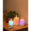ACROSS Color Changing Flameless Candles With Remote Control, Battery Operated Candles LED Pillar Candle with Timer, 4'' 5'' 6'' candles set of 3 Pack
