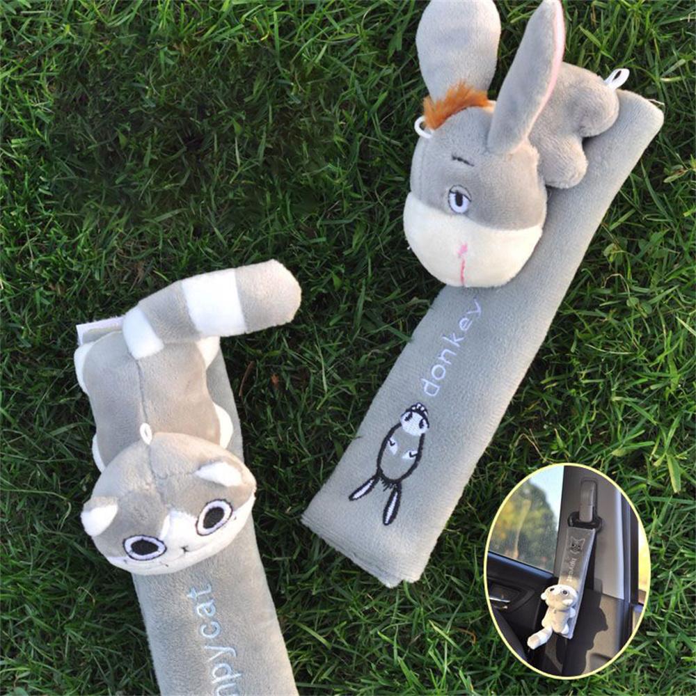 Cartoon Car Seat Belt Cover Universal Auto Seat Belt Shoulder Pad Warm Flannel Interior Seat Cushion Protector Safety Protection