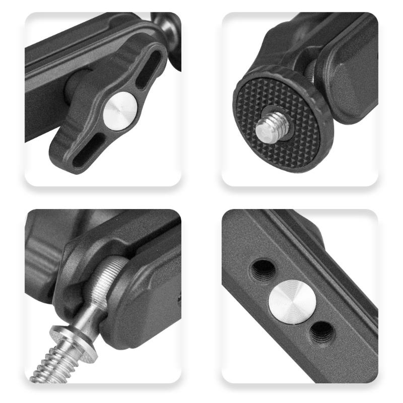Adjustable Stainless Steel Joint Head Arm Supports 5kg For Cameras And Lighting Gear Mount