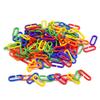 100PCS 200PCS C-Type Plastic Chain Buckle Parrot Toys Mixed Colors Swing Climbing Cage Action Training Toy for Pet Birds