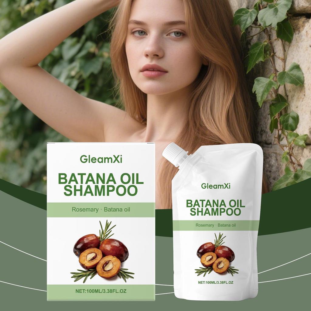 GleamXi Rosemary & Batana Shampoo: Cleanses Scalp, Smooths, Softens, Hydrates, and Shines Hair.