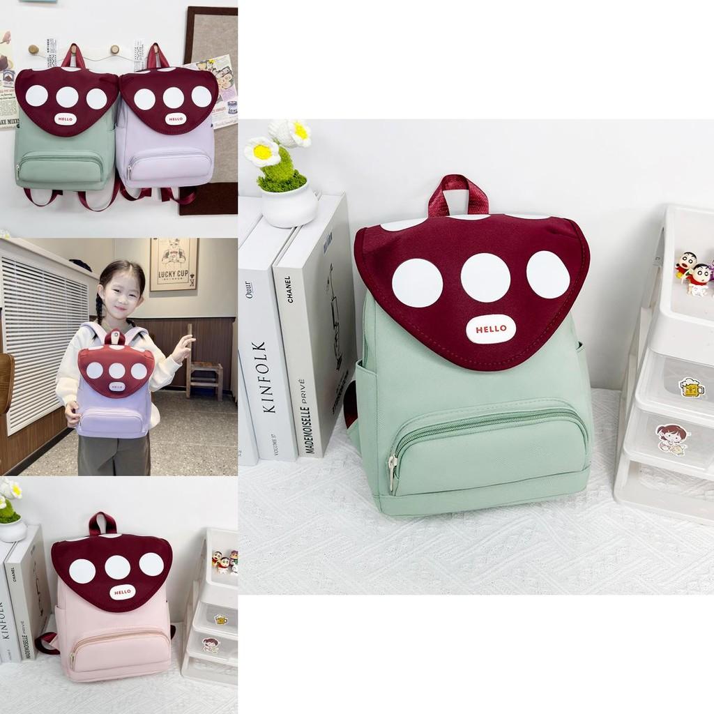 Adorable Pink Mushroom Backpack For Kids Lightweight Fashionable Nylon Bag Perfect For School
