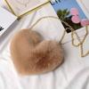 Fur Chain Plush Bag Cross-body Bag Peach Heart Heart Bag Valentine's Day Birthday Gift Bestie Handbag Purses and Handbags