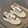 Muffin Platform Sneakers Women's Shoes 2025 Spring New Stepping On Shit Feeling Light and Versatile Showing Feet Small Casual Running Shoes