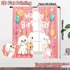 2pcs, 2D FLAT PRINTING Curtains (Without Rod) PuppyCelebration Popular Minimalist Curtains Versatile 100% Polyester Curtains