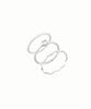 Noonoo Fingers [3 Set] White Bezel Ring Layered Set