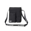 Li-Ning Crossbody Bag, Lightweight Multifunctional Travel Bag, Large Capacity Cycling Bag, Shoulder Bag, Sport Bag, Black