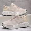New women's mesh shoes in summer and autumn, laces to increase the height, casual sports flash wear, lazy shoes, breathable women