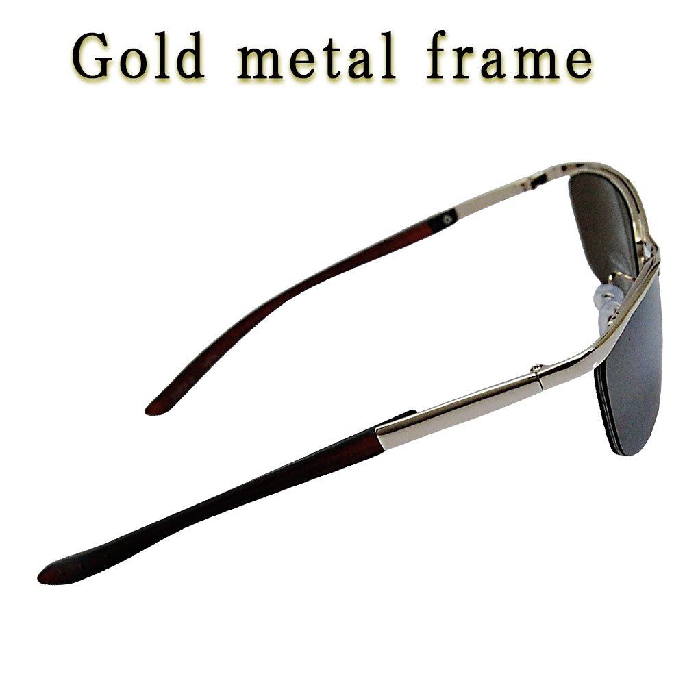 [Eyewear] Bad Boy Look Brown UV Cut Lenses Gold Metal Frame Slightly Bad Boy Oraora Style Sunglasses 2002-2