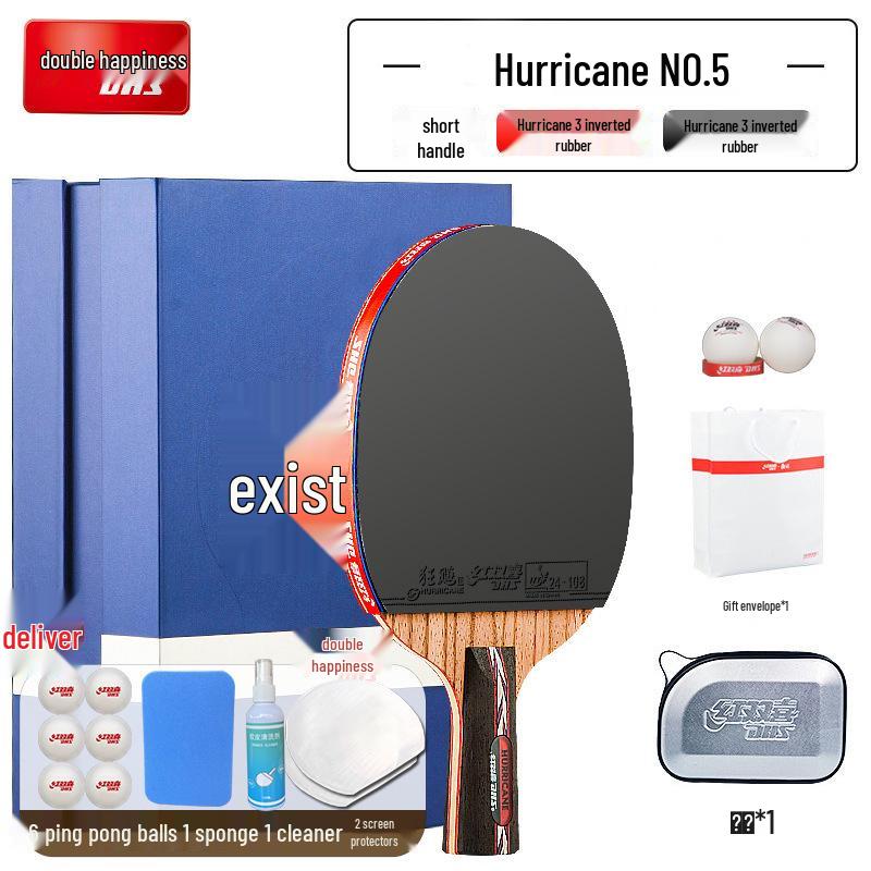 Tianji Blue Professional Grade Shakehand Table Tennis Racket with Eight-Star Blue Sponge Backhand Grip