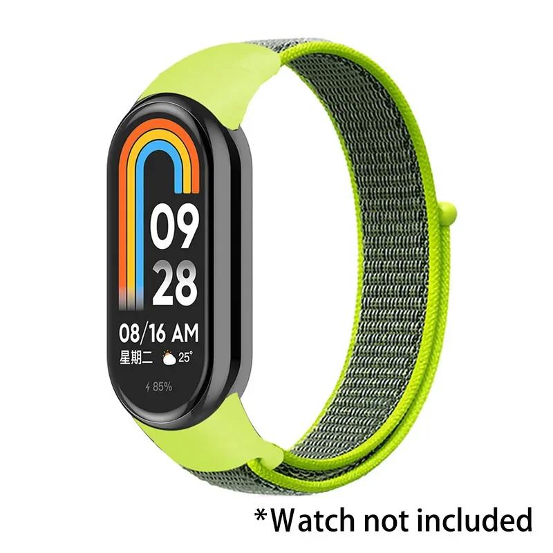 Nylon Loop Strap for Xiaomi Mi Band 9 8 7 6 5 4 3 Breathable Wristband Smartwatch Bracelet Sports Pulsera Watchband Miband 9 NFC