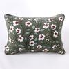 Reversible Washable Cushion "Anna / Flora" All Sizes Printed Cotton Gauze - Flora Rosemary - Cushion Cover 40 X 60 C