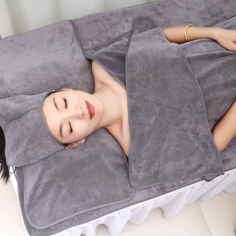 Home Bathroom Absorbs Water Quickly Beauty Salon Soft and Comfortable Towel Bath Towel Bag Turban Bath Skirt Massage Special Set