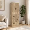 Cabinet Set 2 pcs Sonoma Oak 66 x 34.5 x 87 cm Particleboard