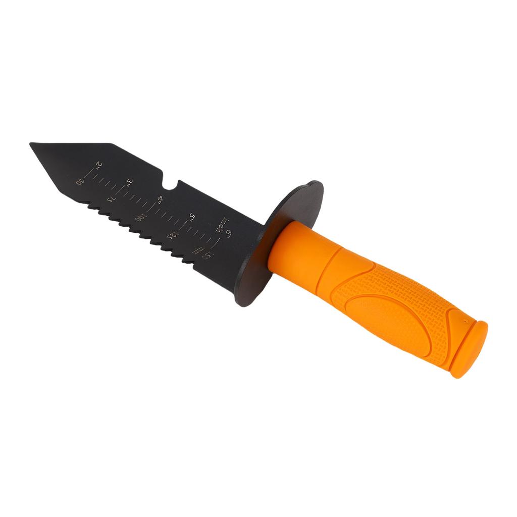 Heavy Duty Serrated Digger Metal Digging Shovel with Sheath Tape Measure Belt Mounted Gardening Accessories