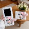 For Motorola Razr 50 60 Moto Plus Ultra Phone Back Cover For Samsung Galaxy Z Flip 3 4 5 6 7 Lens Holder Max 3D Cat Bell Plush Phone Case