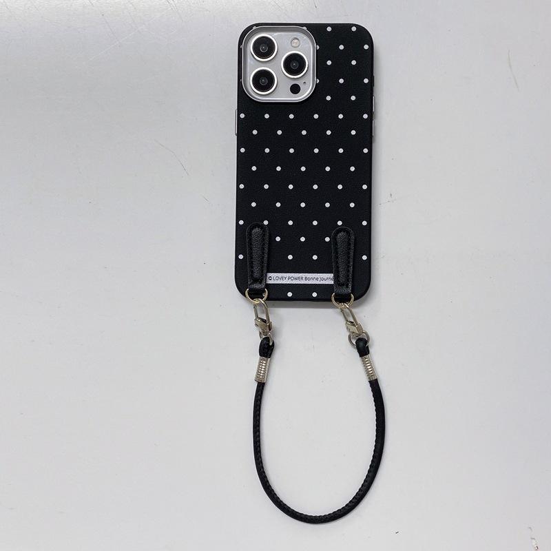 Simple Polka Dots Are Suitable for VIVO V30E Mobile Phone Case, New Y36 Leather Pattern S19PRO Personalized Hand Rope, Couple Model.