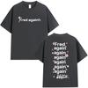 Fred Again Musica Album Fan Magliette Uomo Donna Moda Estiva Cotone Oversize Maglietta Abbigliamento T-shirt