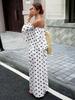 European & American Style Women's Polka Dot Off-the-Shoulder Set - Spring/Summer 2026 Fashion for Casual Commutes