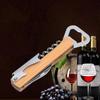 2PCS Wooden Handle Can Opener Stainless Steel Beer Cap Openers Durable Wine Corkscrew  Waiters