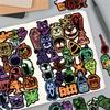 50Pcs/Set Neon Color. KUSO Funny Halloween Scary Horror Stickers DIY Fashion Waterproof Doodle Decals Stickers