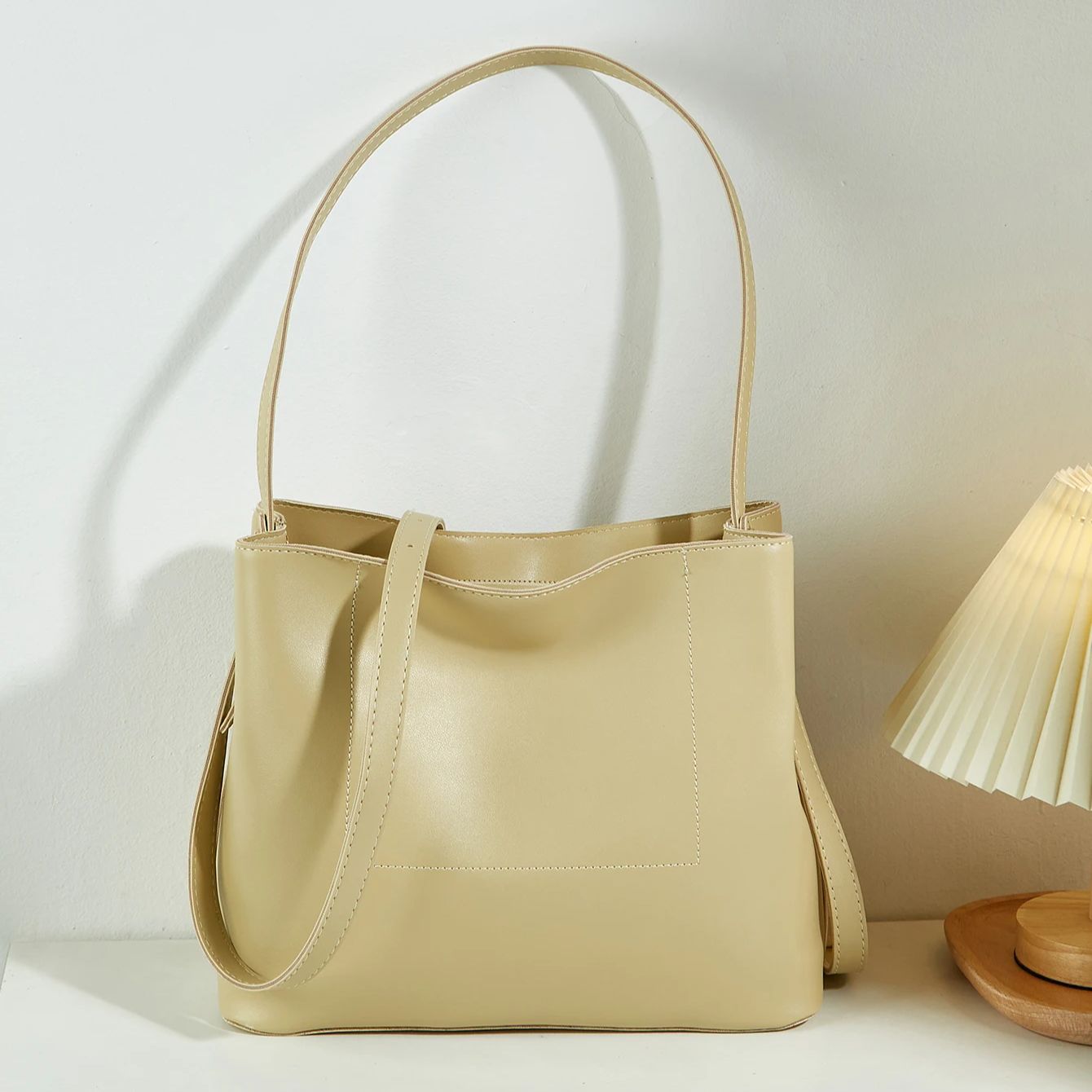 

Мягкая кожаная сумка для ленивого ветра, сумка через плечо, простая сумка-мессенджер, большая вместимость, сумка-ведро