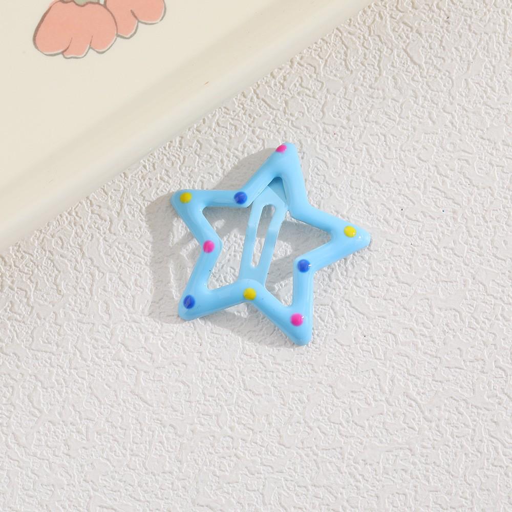 Children's Candy Color Star Hair Clips - Small Size BB Bangs Accessories