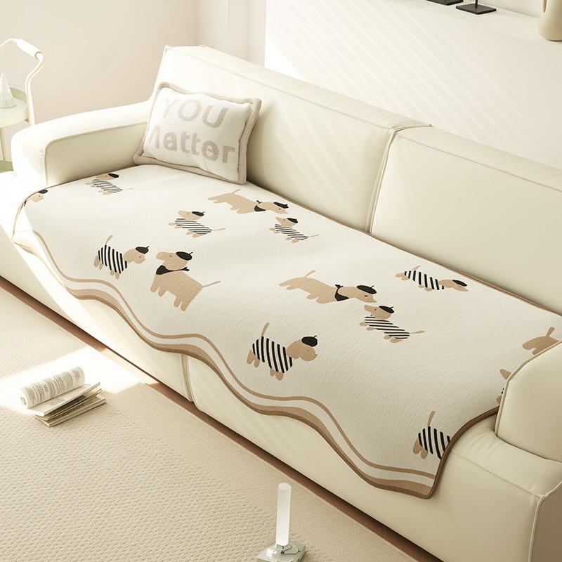 

Special-Shaped Irregular Sofa Cushion New Four-Season Universal Non-Slip Straight Row One-Piece Seat Cushion Leather Cover Cover 90*90cm