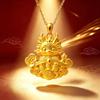 Traditional Chinese Style Gold Pendant 3D Embossed Matte Finish Auspicious Designs For Daily Wear Gifting Jewelry Collection