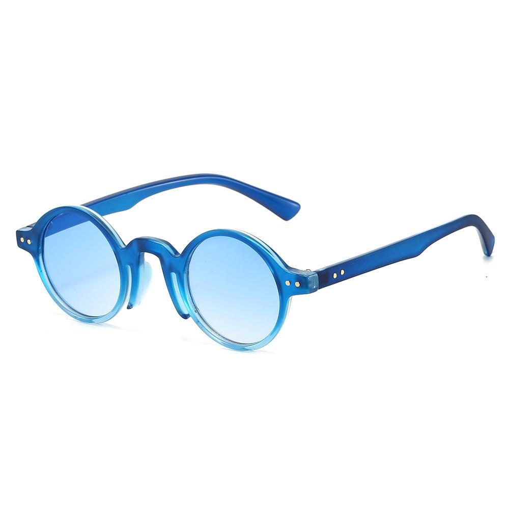 New Retro Fashion Small Frame Round Women Sunglasses Luxury Rivet Casual Men Sun Glasses UV400