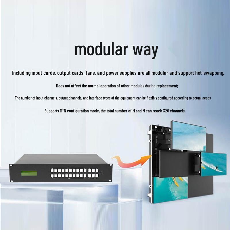 Yukong YK-CVM-E88 4K 8x8 Hybrid Card-Insert Video Matrix Switcher (CN Version)