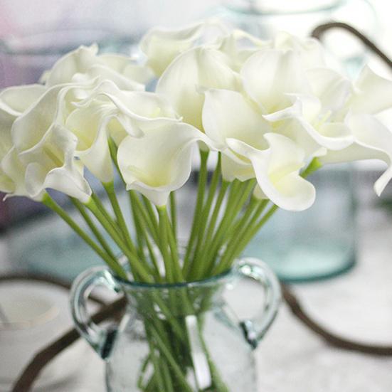 1 Branch Artificial Flower Calla Lily Bridal Bouquet Home Wedding Party Decor