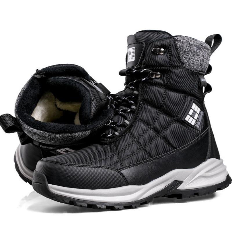 Winter Boots for Men Fashion Outdoor Waterproof Snow Boots Thicken Plush Warm Winter Shoes High-top Cotton Boot Men Winter Boots