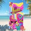 Beach Towel with Soy Luna Pattern - soft,absorbent,machine washable Lightweight&Modern,swimming,Travel Essentials