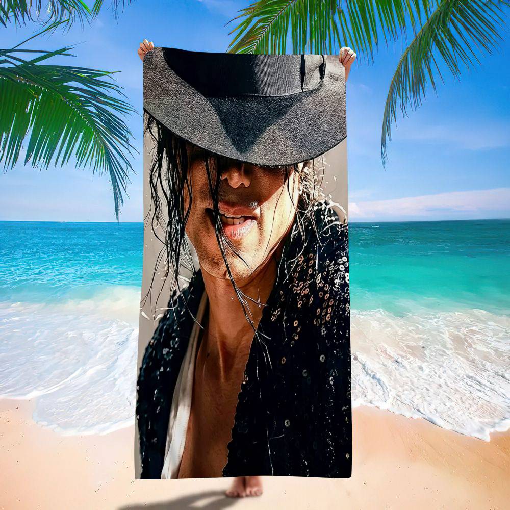 Zanger M-Michael J-Jackson Beach Towel Colorful Bath Towels For Girl Microfiber Quick Dry Custom Sand Free Beach Yoga Spa Gym