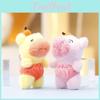 Toy Capybara Plush Keychain Stuffed Animal Doll Backpack Pendant Decoration